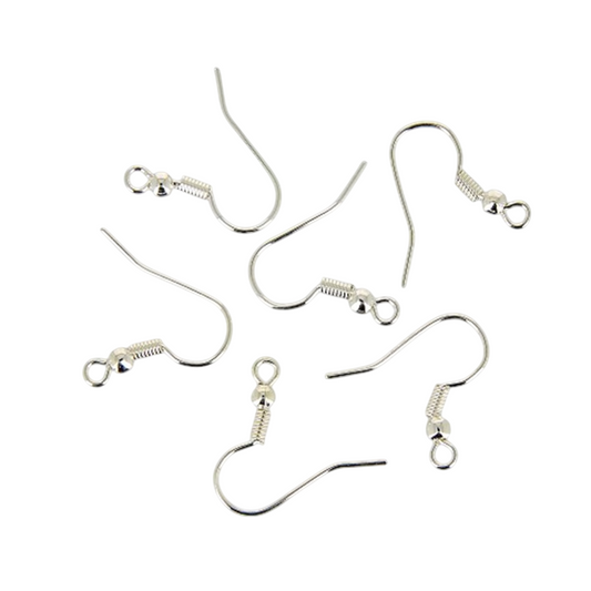 Boucles d'oreilles Américaines - argenté - 6 pièces - inoxydable - Crochets