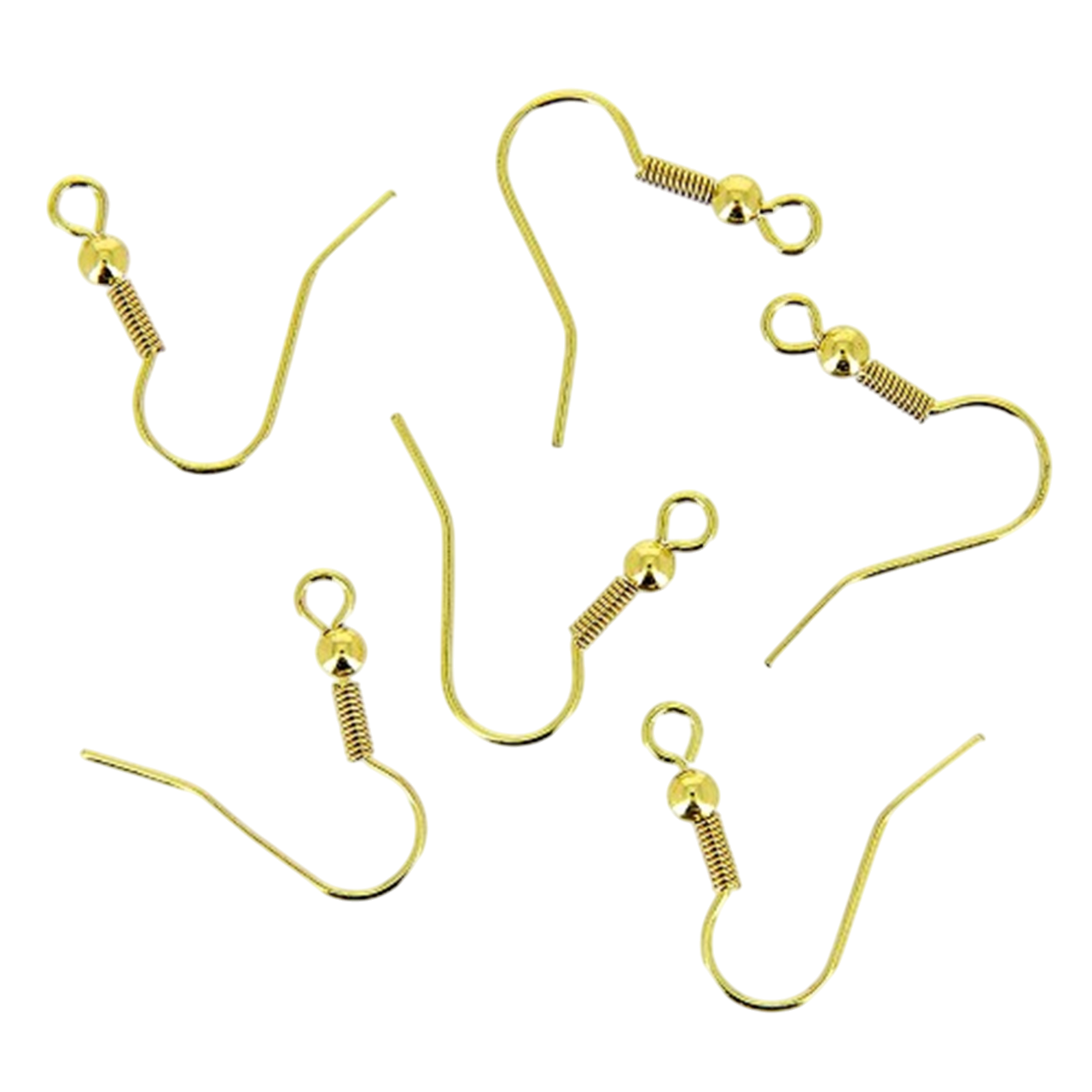 Boucles d'oreilles Américaines - doré - 6 pièces - inoxydable - Crochets