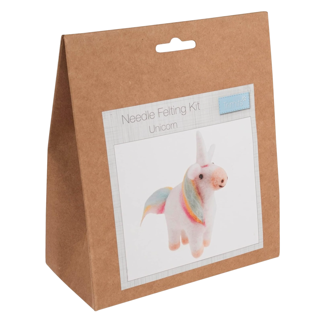 Kit complet de feutrage à l"aiguille, modèle licorne, animaux fantastique. Canocea France.