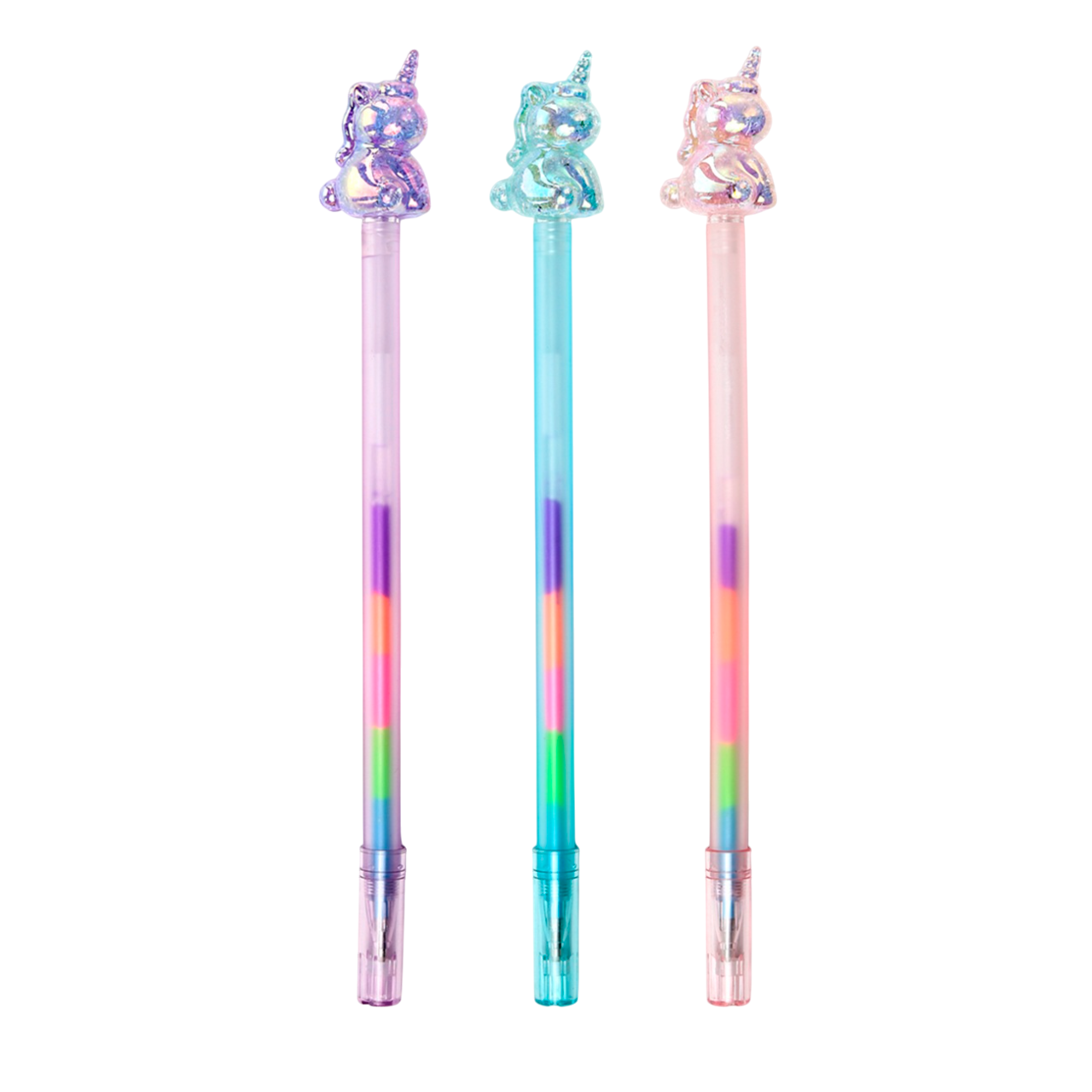Stylos Licorne à Encre Arc-en-Ciel – Lot de 3. Canocea France