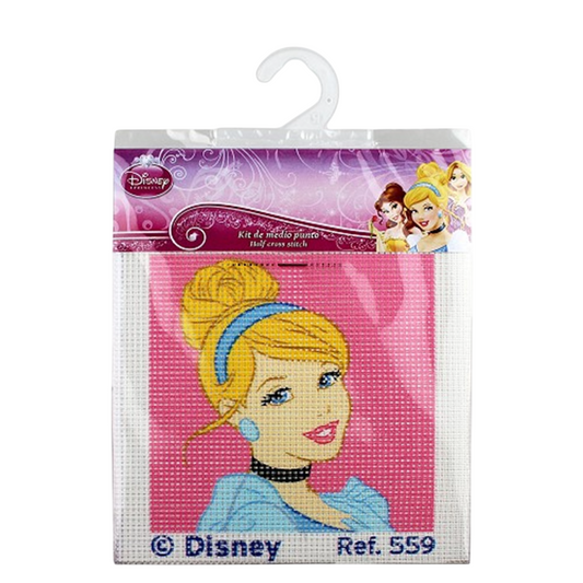 Kit canevas Disney Cendrillon 12x12cm complet enfant débutant. Canocea France