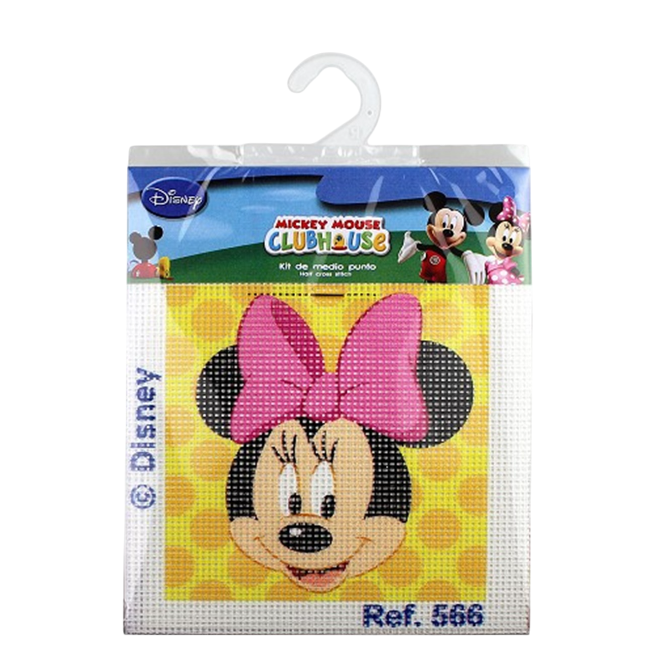 Kit canevas Disney Minnie Mouse 12x12cm complet enfant débutant. Canocea France