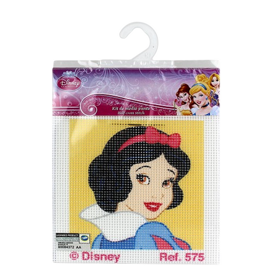 Kit canevas Disney Blanche Neige 12x12cm complet enfant débutant. Canocea France