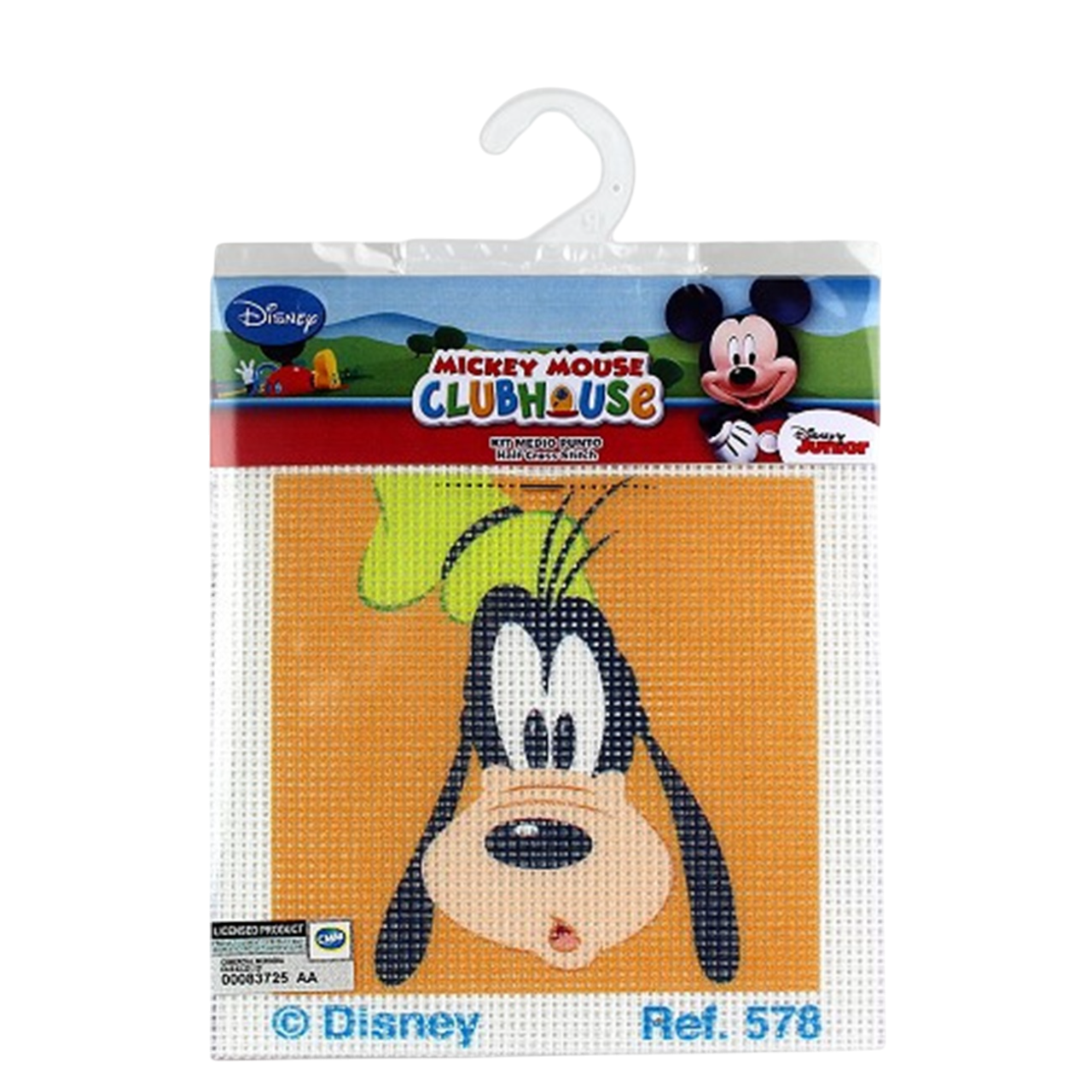 Kit canevas Disney Dingo 12x12cm complet enfant débutant. Canocea France