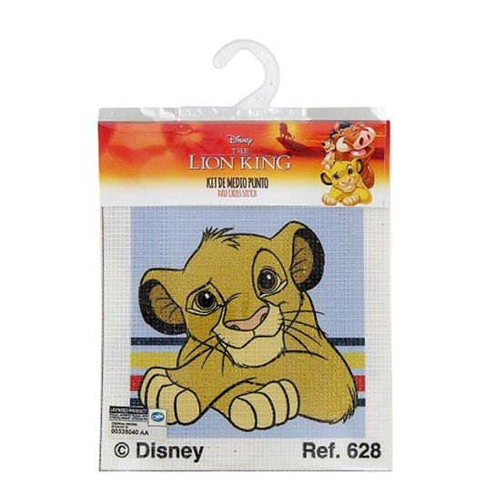 Kit canevas Disney Simba Le Roi Lion 12x12cm complet enfant débutant. Canocea France