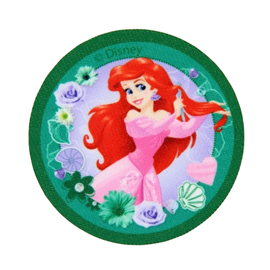 Pièce thermocollante - Princesse Ariel - D7,cm - Walt Disney - Ecusson