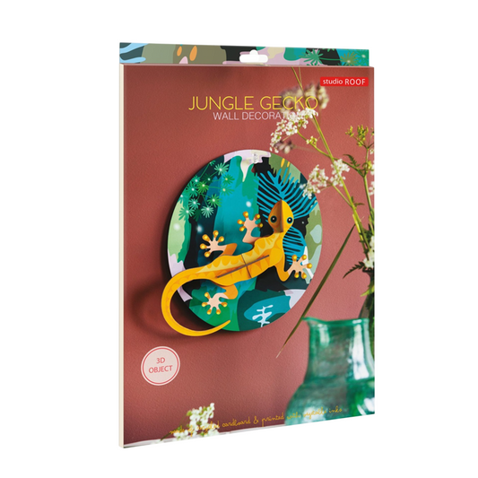 Décoration murale  - Jungle GECKO - puzzle 3D - 7 pièces - carton recyclé - STUDIO ROOF