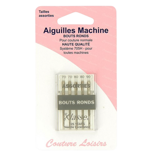 Aiguilles machine - Bout rond  - Taille 70, 80 et 90 Système 705H - 5 pièces