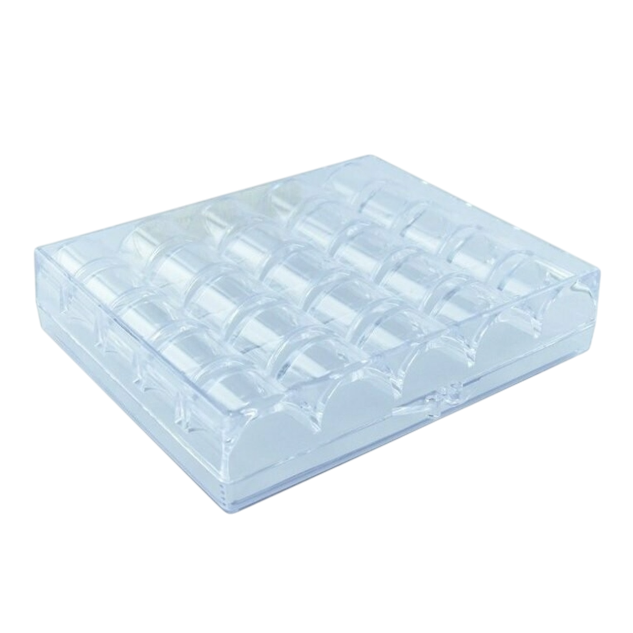 Boite de rangement pour canettes - 25 emplacements - 12x10,5x2,8cm - Plastique -