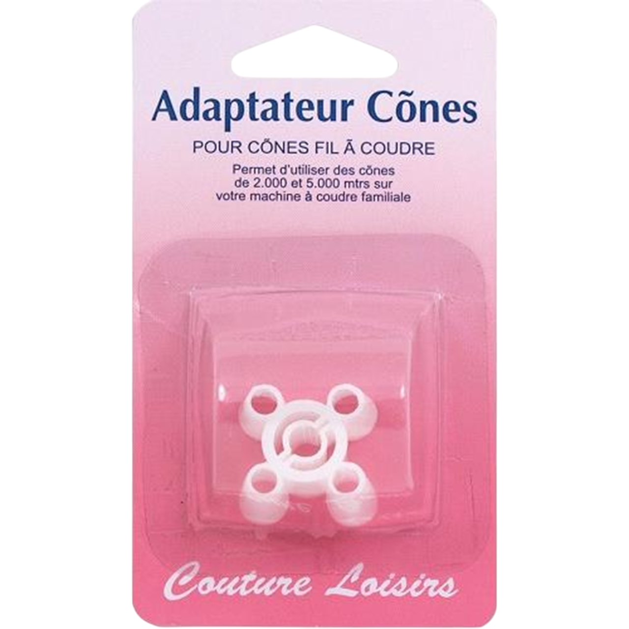 Adaptateur en plastique pour cône de fil, compatible avec machine à coudre domestique. Canocea