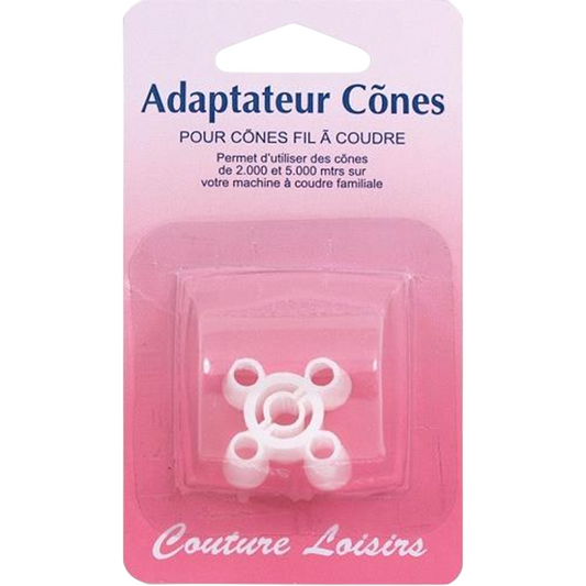 Adaptateur en plastique pour cône de fil, compatible avec machine à coudre domestique. Canocea