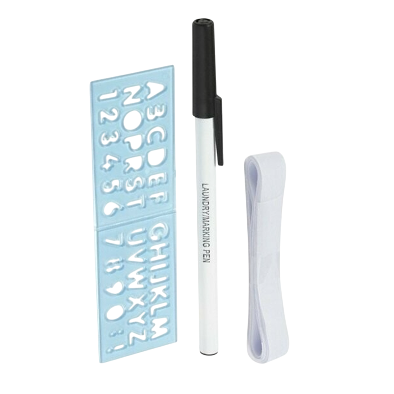 Kit à marquer - stylo à marquer + ruban thermocollant + trace lettres