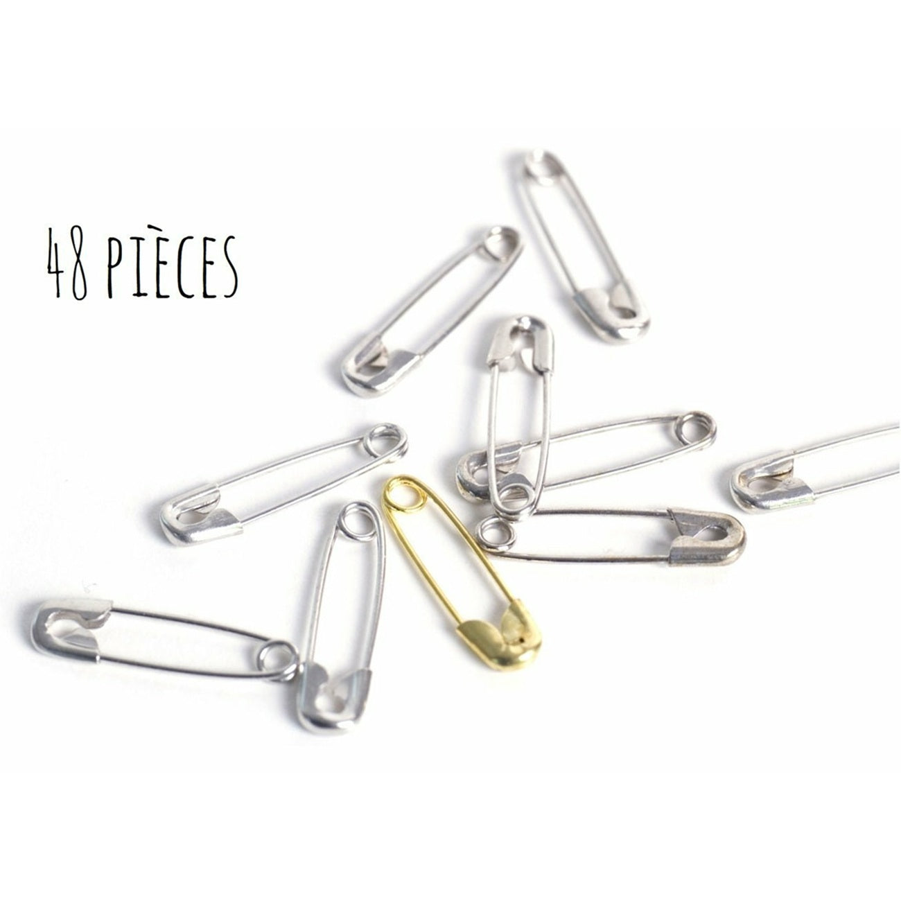 Epingles de sûreté - tailles assorties - 48 pièces - nourrice