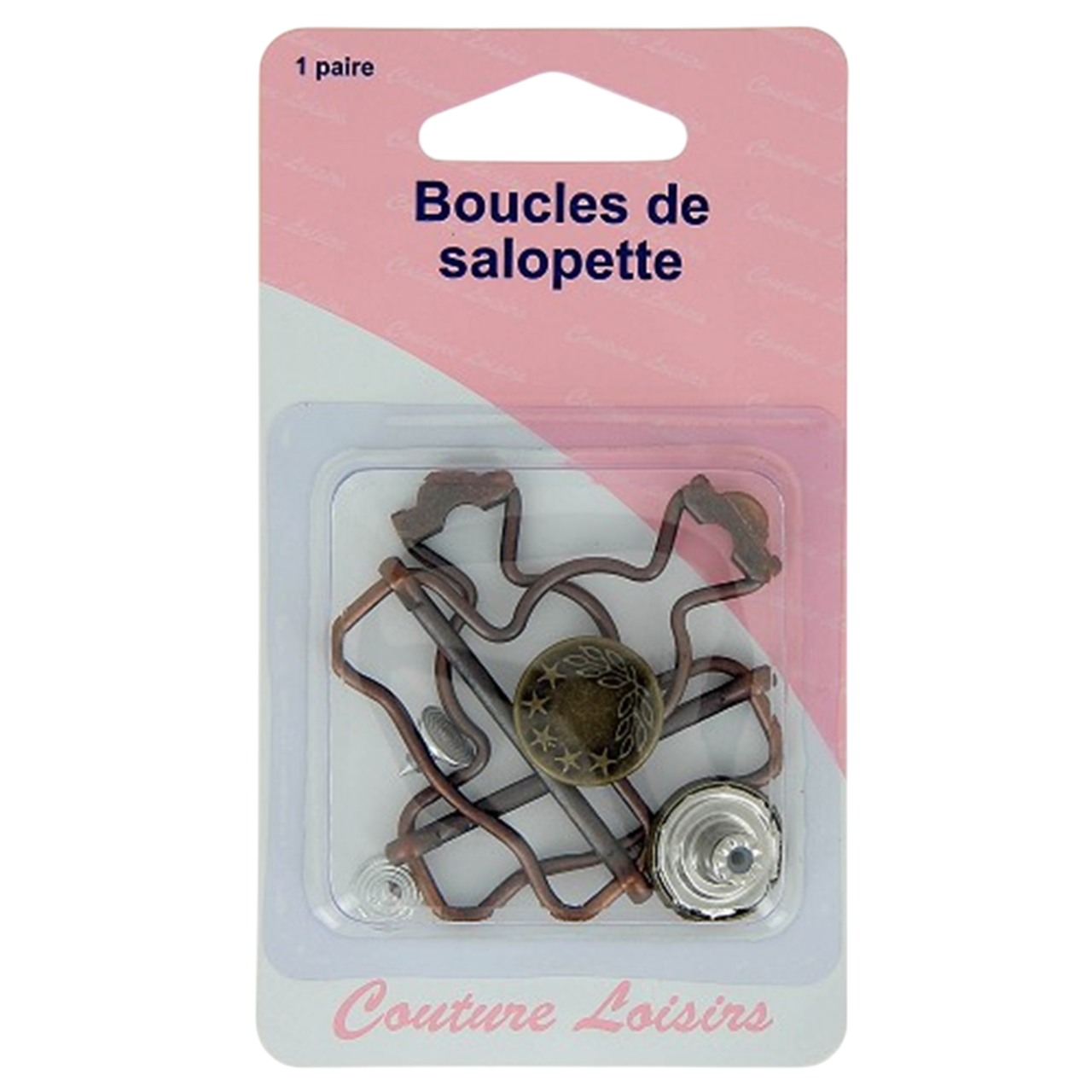 Boucles salopettes- bronze - 40 mm -métal - 2 pièces