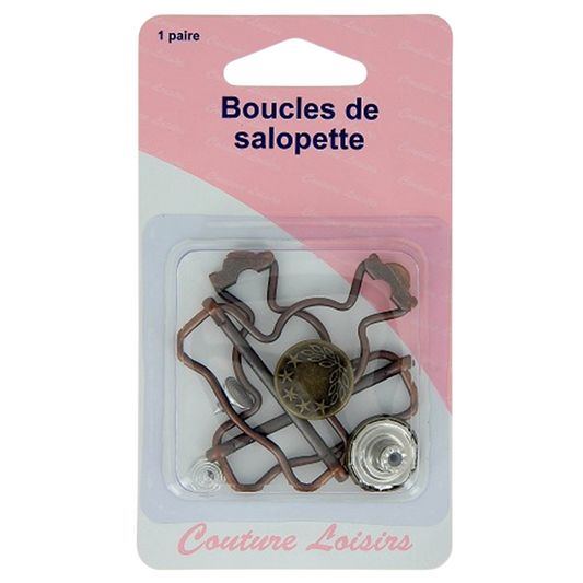 Boucles salopettes- bronze - 40 mm -métal - 2 pièces
