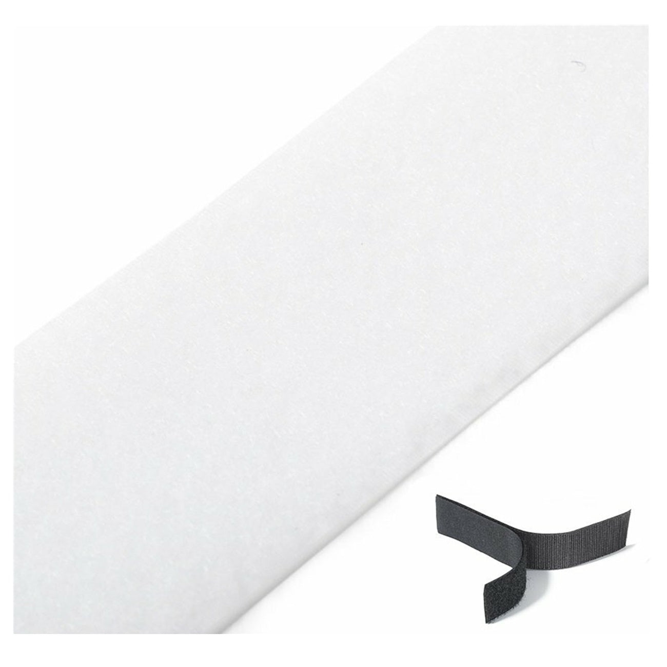 ruban auto agrippant style velcro blanc, facile d'utilisation. Canocea