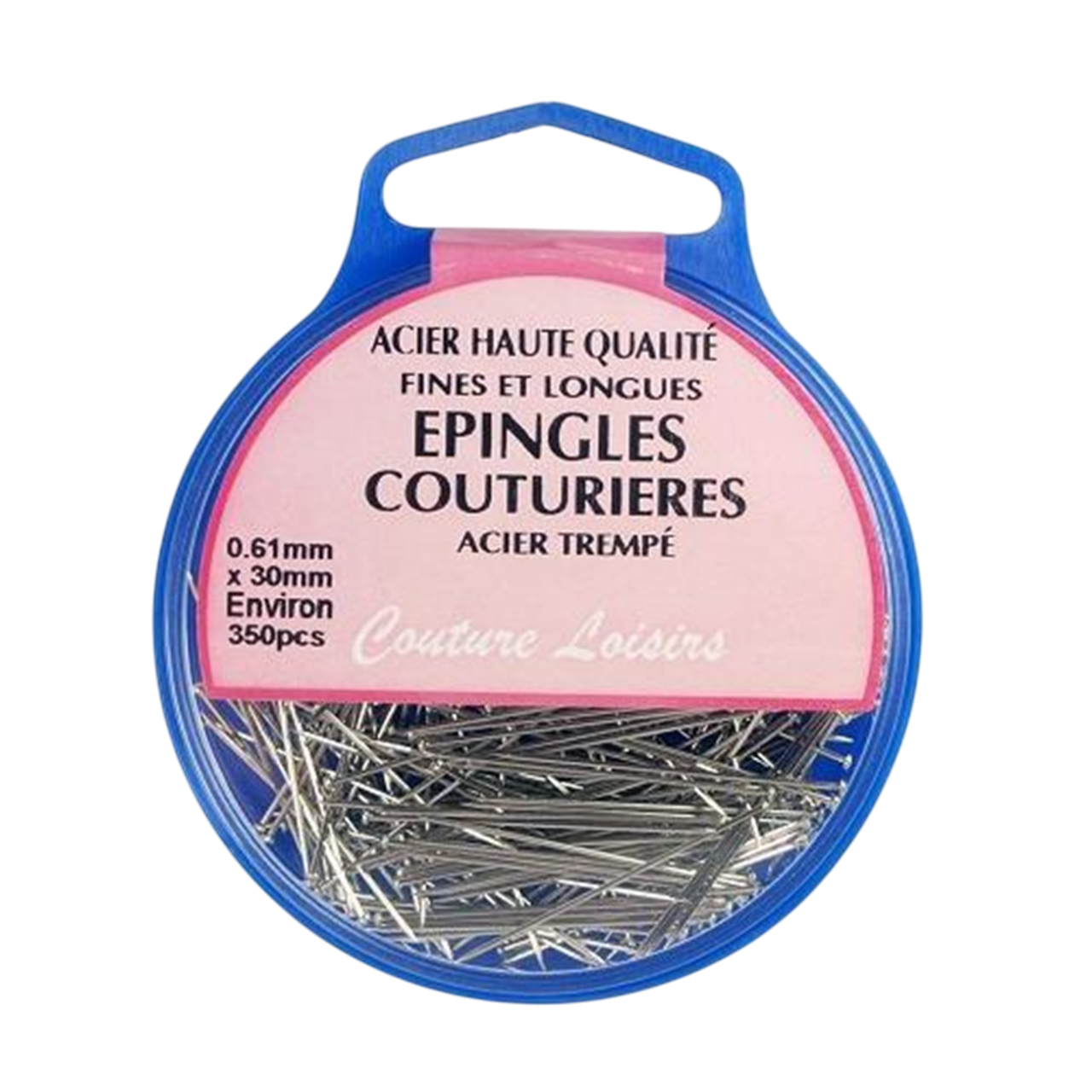 Epingles "bouts pointus" - D0,60x30mm - acier trempé haute qualité fines et longues - 350 pièces