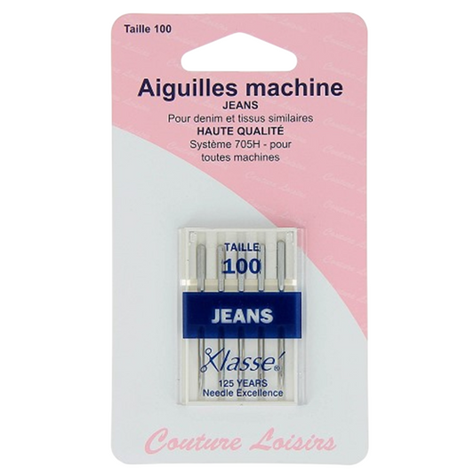 Aiguilles machine - spécial jean - Taille 100 - système 705H - 5 pièces