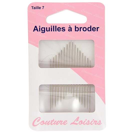 Aiguilles à broder - Taille 7 - 16 pièces -