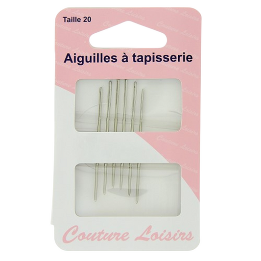 Aiguilles à tapisserie - taille 20 - 6 pièces