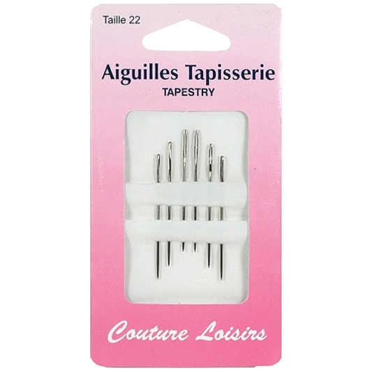 Aiguilles à tapisserie - taille 22 - 6 pièces