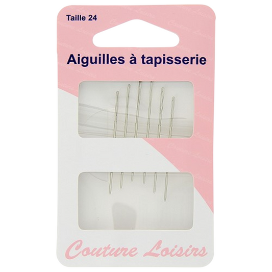 Aiguilles à tapisserie - taille 24 - 6 pièces
