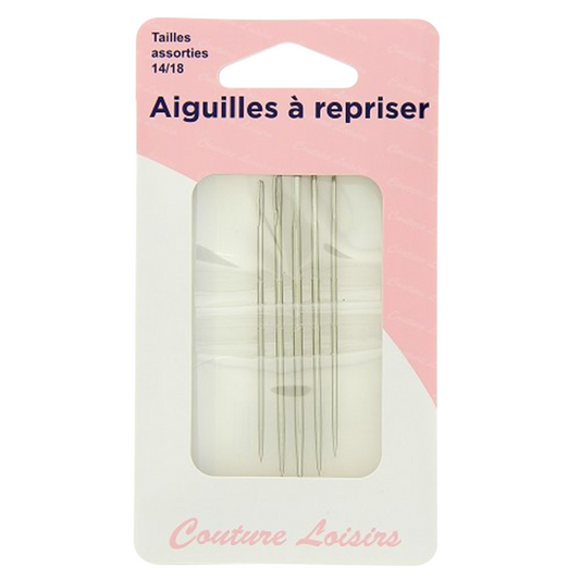 Aiguilles à repriser - Taille de 14 à 18 - 5 pièces