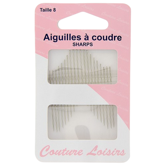 Aiguilles à coudre -  Taille 8 - 20 pièces