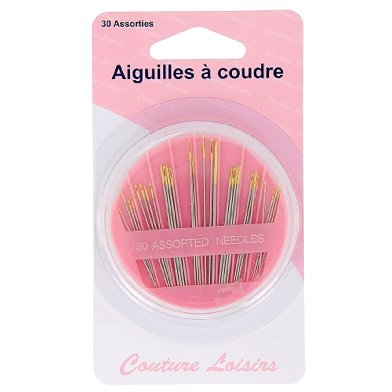 Aiguilles à coudre dans sa boite distributrice - Tailles assorties - 30 pièces