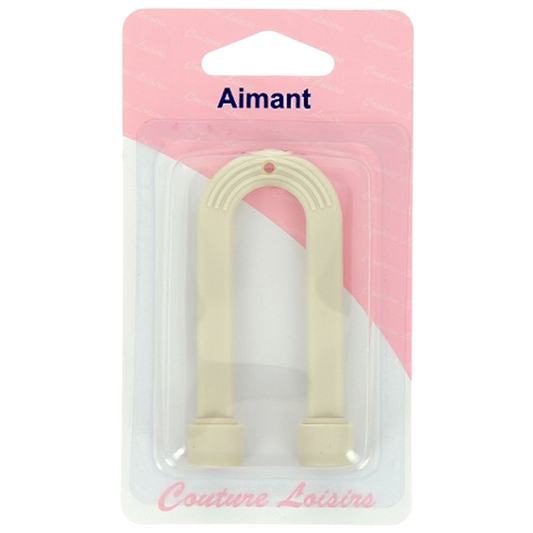 Aimant de couture en fer à cheval rouge compact – ramasse épingles et objets métalliques - canocea