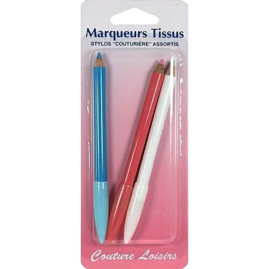 Crayons à marquer le tissu - 3 pièces -