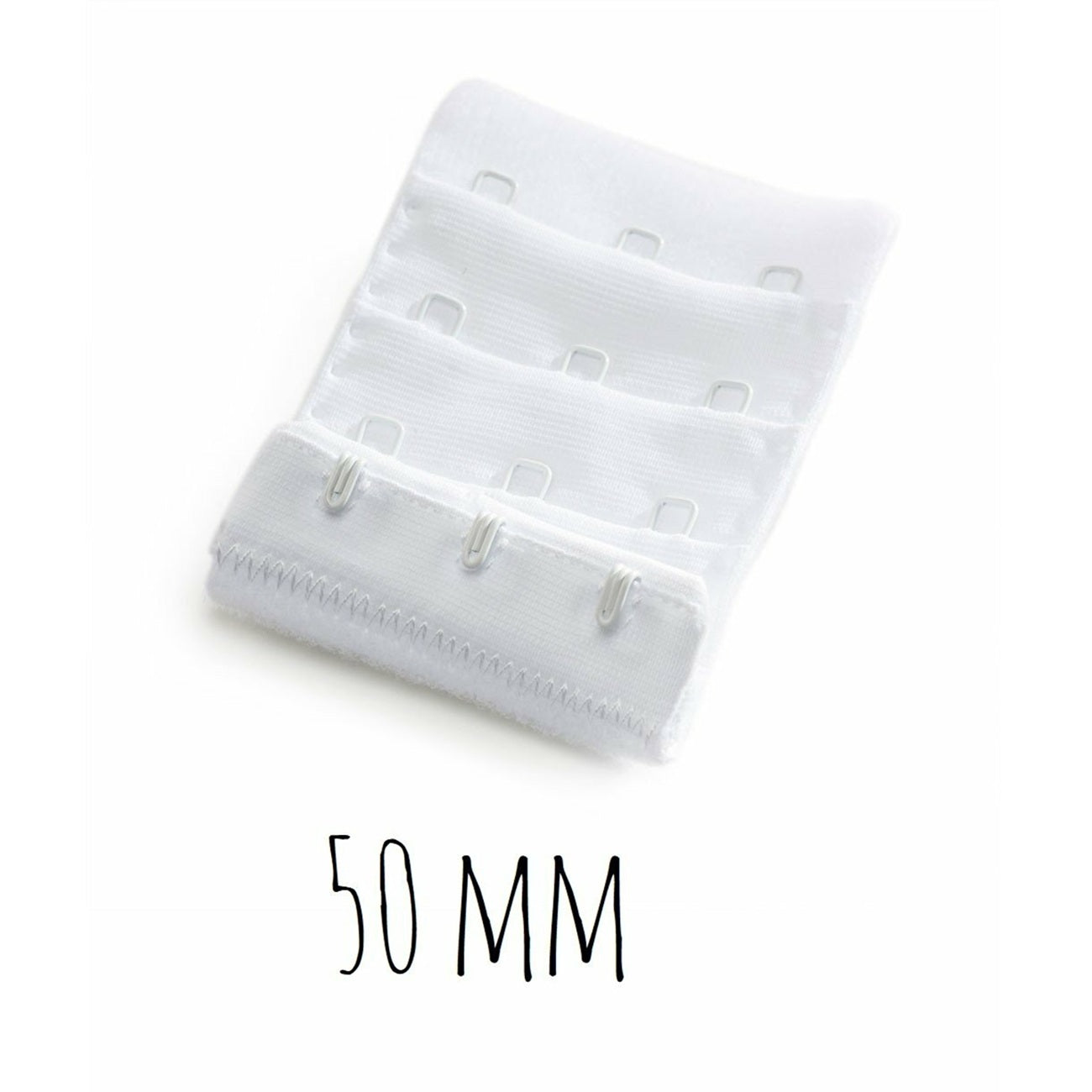 Rallonge soutien-gorge - 50mm - Blanc - 3 crochets