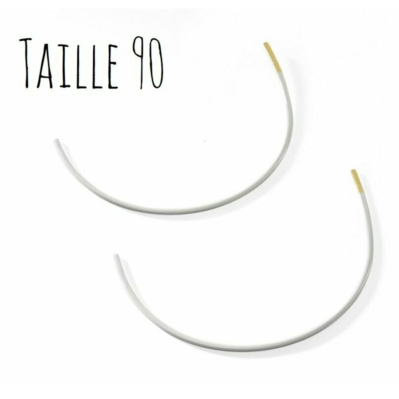 Baleines à soutien-gorge - Taille 90 - métal blanc
