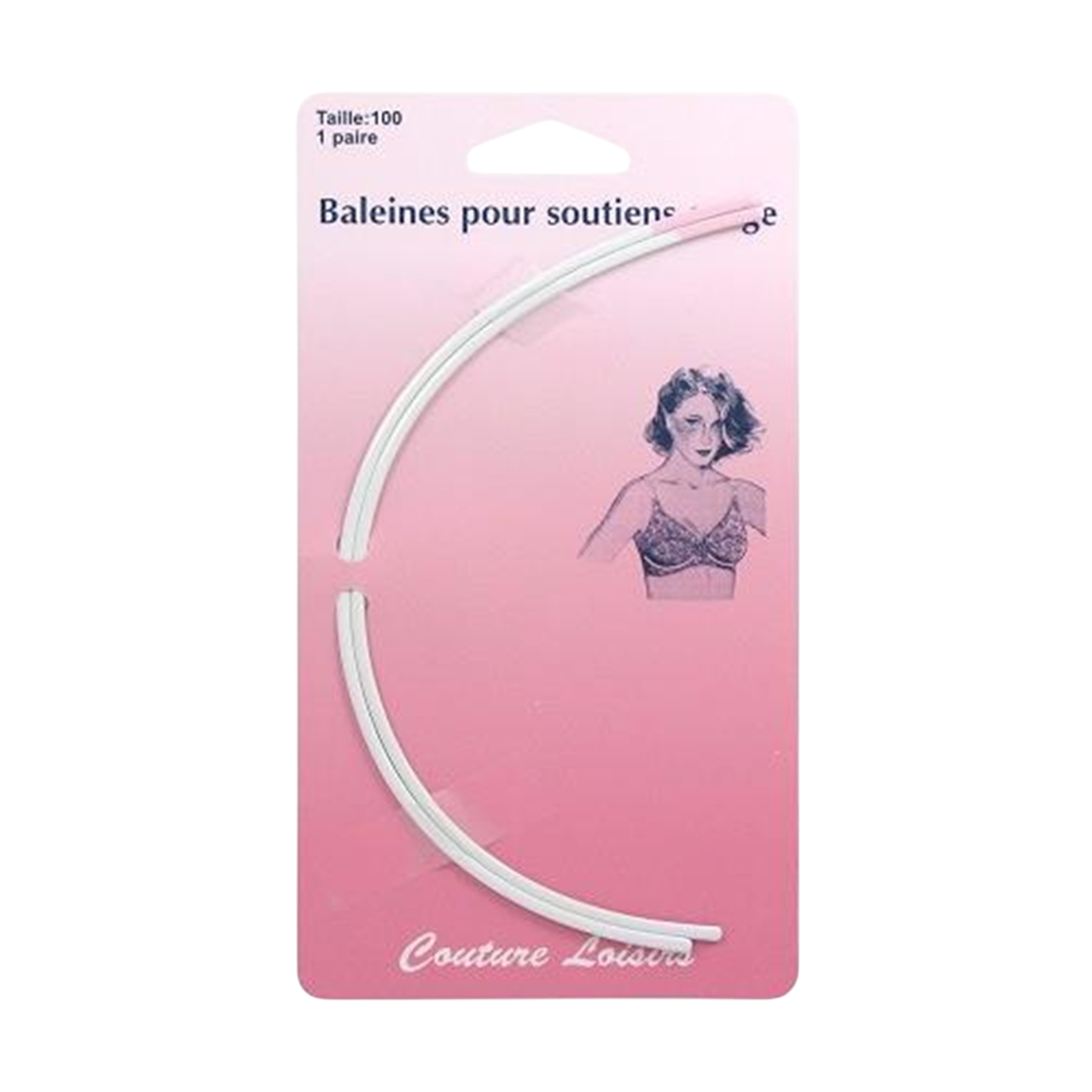 Baleines à soutien-gorge - Taille 100 - métal blanc