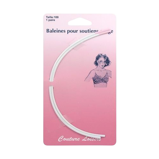 Baleines à soutien-gorge - Taille 100 - métal blanc