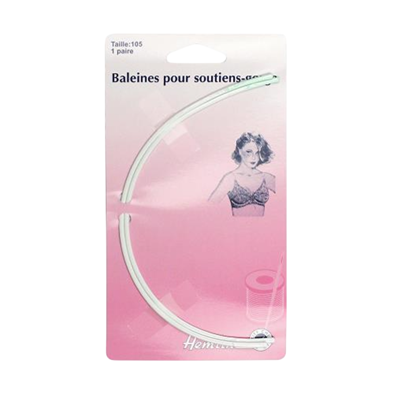 Baleines à soutien-gorge - Taille 105 - métal blanc