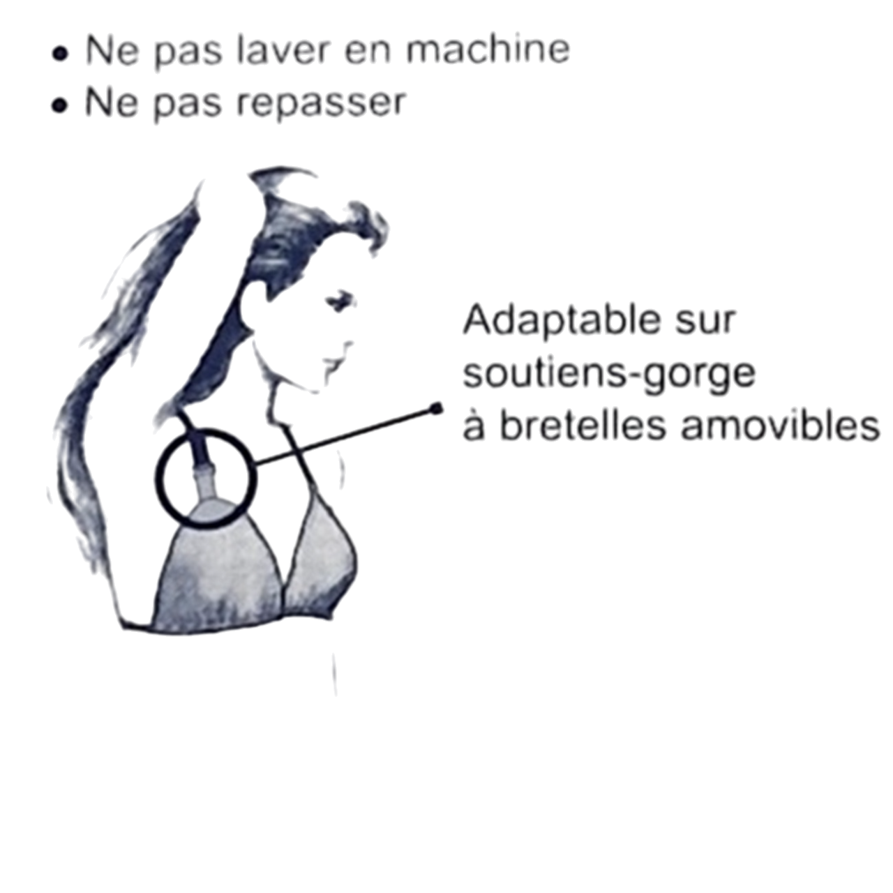Bretelles soutien gorge élastique - transparentes - 1 paire - amovibles