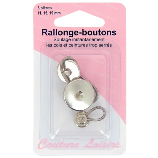 Rallonge Bouton - Métal - 3 tailles D11, D15 et D19cm- 3 pièces -