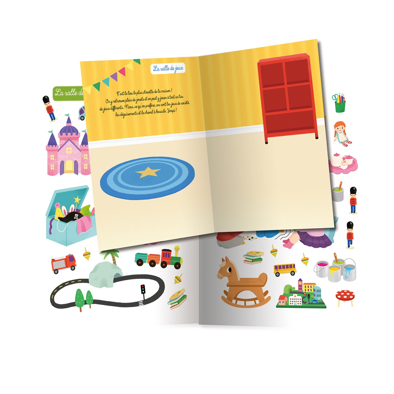Cahier histoire à animer + autocollants repositionnables - A la maison - 20 x 26 cm - AUZOU