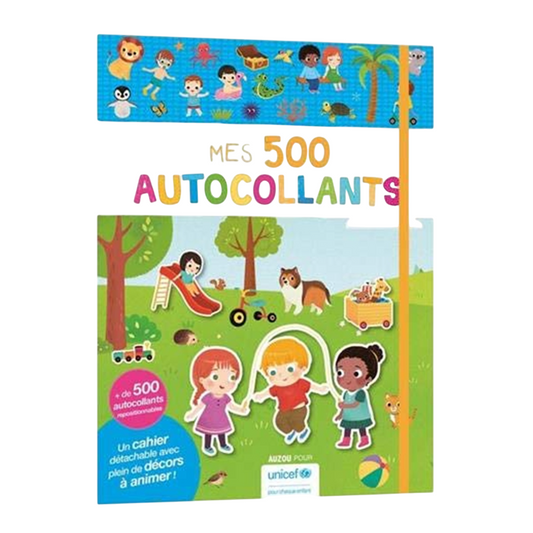 Cahier histoire à animer + autocollants repositionnables - Enfants Unicef - 20 x 26 cm - AUZOU