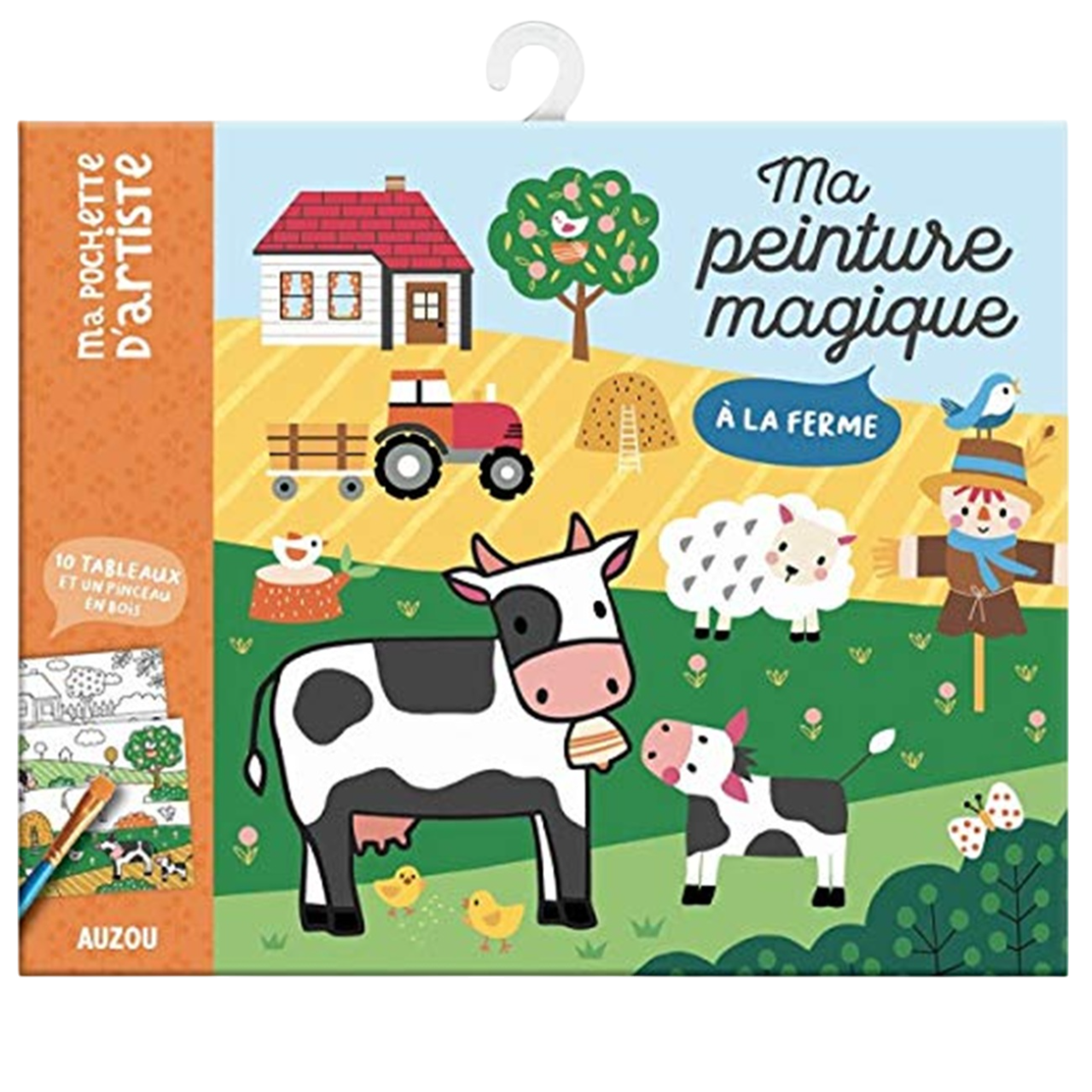 Peinture magique - à la ferme - 10 tableaux + 1 pinceau - AUZOU