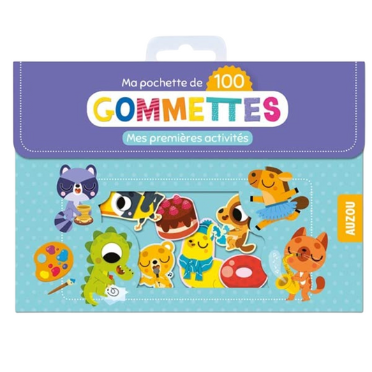 Pochette de gommettes repositionnables- Mes premières activités - 100 pièces - de  4 cm